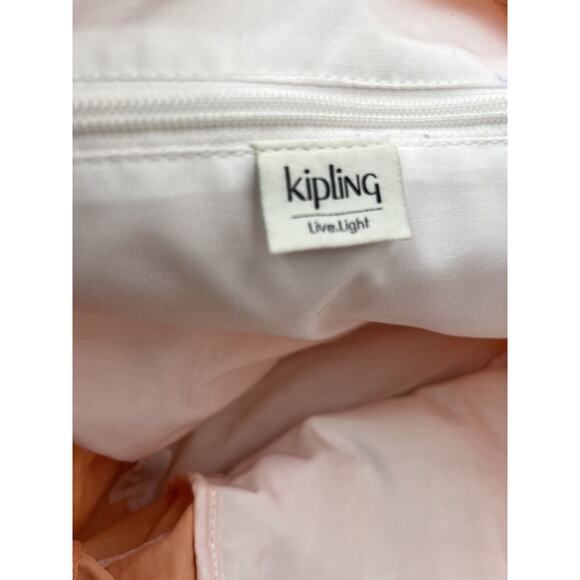 Kipling Nylon Seoul Challenger Peachy Coral BP4227 Monkey Fob Medium Backpack - Picture 2 of 16